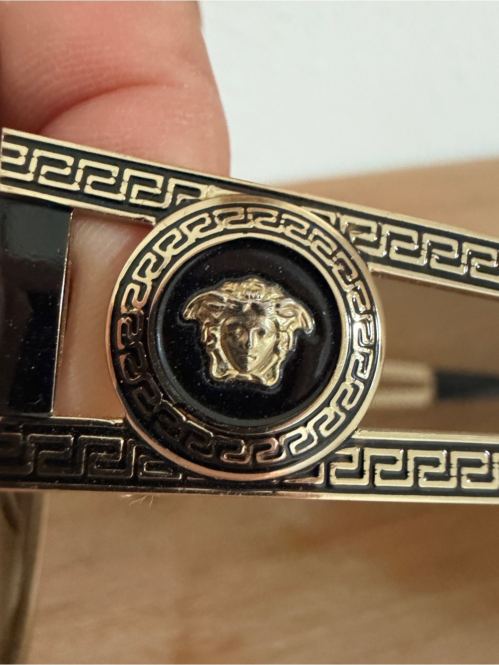 Versace-Mirrored Gold & Black Medusa Sunglasses